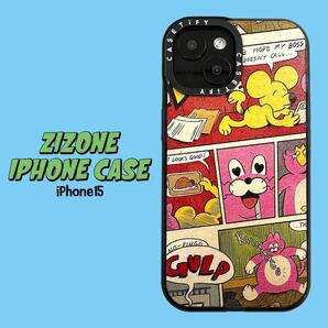 ZIZONE iPhone15 ケース iPhone13 iPhone14 も対応 タイプC カバー ジーゾーン コミック ネコ 猫 韓国 キャラクター グッズ