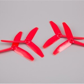 AquaPC★送料無料 BeeRotor 5x4"3 Blades Bullnose Propeller(2pairs) Red★3