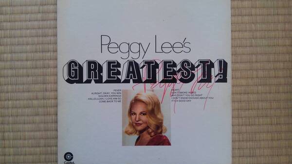 ■ペギー・リー Peggy Lee 直筆サイン入りレコード Peggy Lee's Greatest! Signed Vinyl Record■