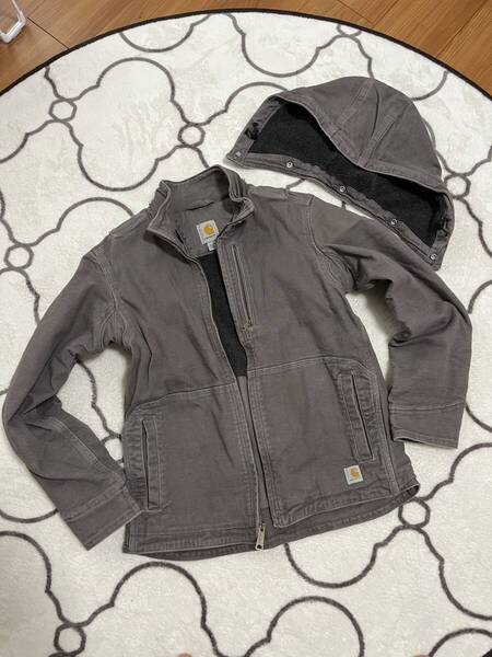 【即決/送料無料】カーハート carhartt ワークジャケット ボア フード取り外し可能 グレー Sサイズ