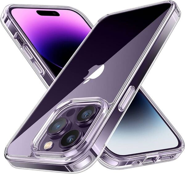 NIMASO クリアケース iPhone 14 Pro 用 BB1677 米軍MIL規格 PC背面 SGS認証 衝撃吸収 保護ケース 傷つけ防止 アイフォン14 プロ対応 クリア