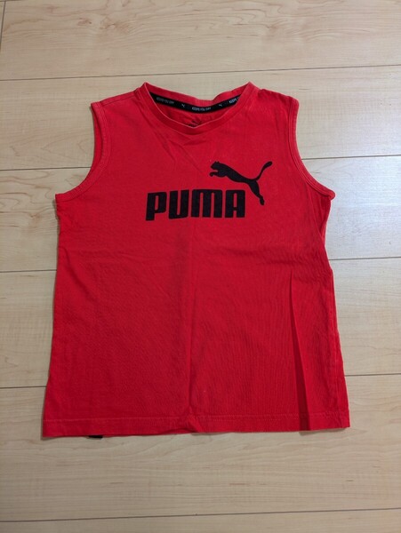 PUMAプーマ 130cm ロゴタンクトップ レッド