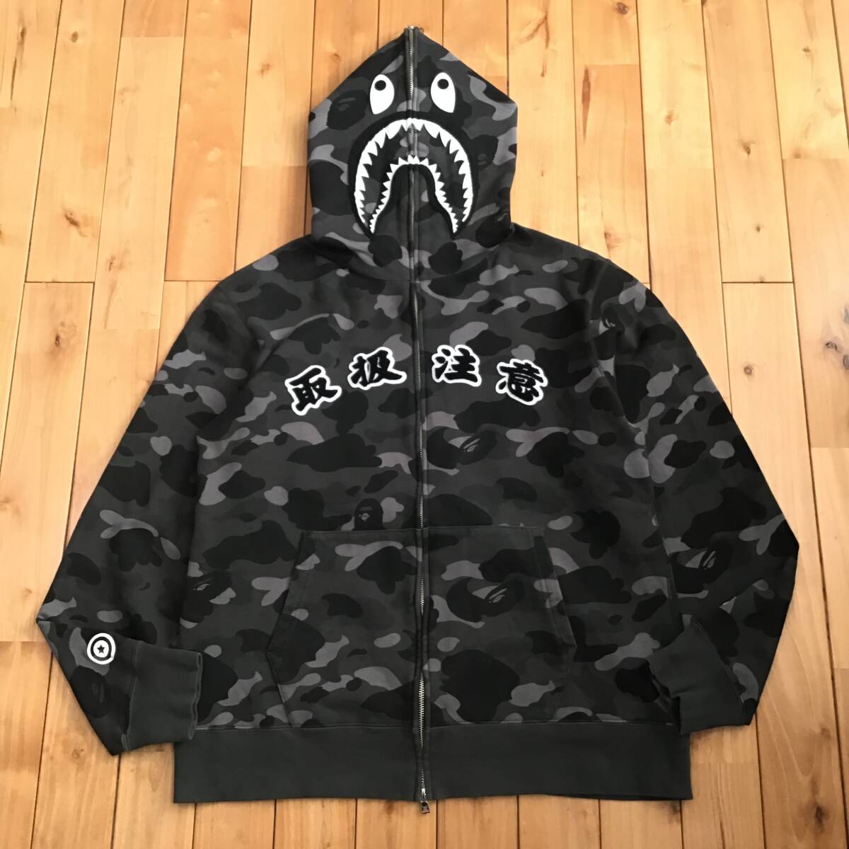 ★2XL★ Black Eye Patch × BAPE camo シャーク パーカー a bathing ape shark full zip hoodie エイプ ベイプ アベイシングエイプ sa3275