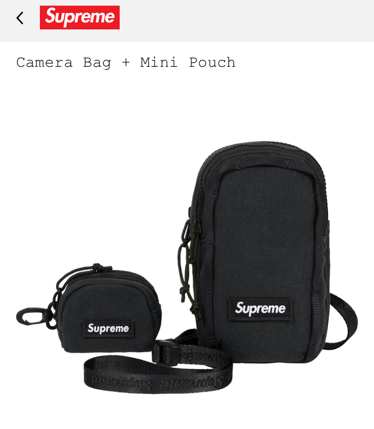 Supreme カメラバッグ + ミニポーチ ブラック