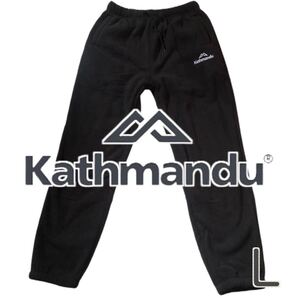 【超極暖】Kathmandu カトマンズ -30℃対応 高機能 フリース裏ボア パンツ ブラック 裏起毛【ニュージーランド】【Lサイズ】ユニセックス