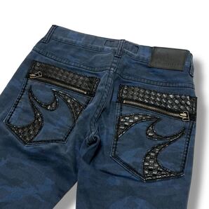 CLOUD72 クラウド72 カモフラ スリムストレート ストレッチ デニム パンツ サイズ30