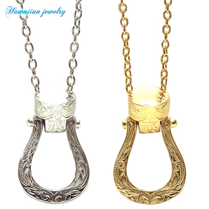 ハワイアンジュエリー ホースシュー 馬蹄 K14イエローゴールドコーティング インスタ 波の様に、途切れる事のない愛を表現