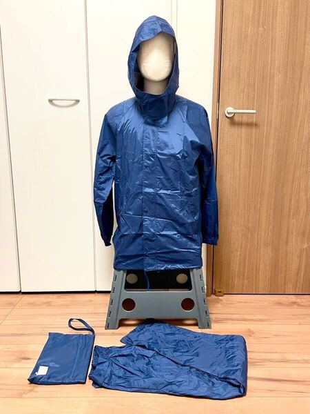 ★送料無料★Lサイズ 透湿防水 レインウェア プロテインテックス レインスーツ 上下セット 雨具 登山 バイクツーリング サイクリング 作業