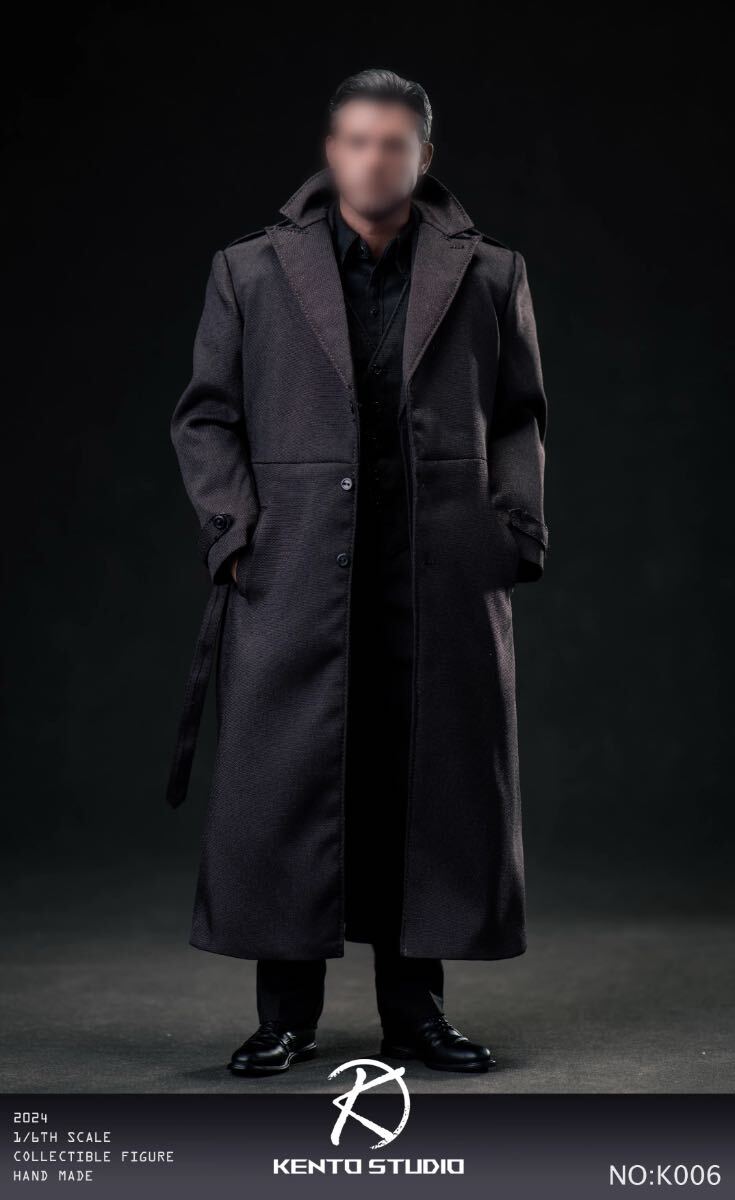 Kento Studio K006 1/6 Scale Black coat set with body