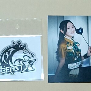 Mリーグ BEASTXロゴステッカー 中田花奈チョコ特典カード