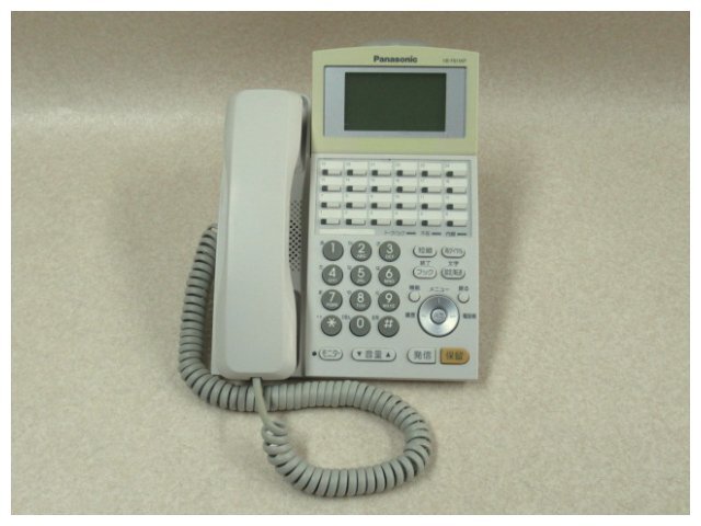 Ω XC2 14645◆保証有 Panasonic ラ・ルリエ VB-F611KPA-W 24ボタン漢字アナログ停電電話機 動作OK・祝10000!取引突破!!