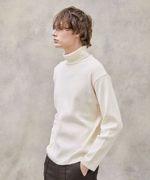 PUBLIC TOKYO men's メンズ 【洗える】リラックスフィットタートルネックニット トップス ニット セーター 1 アイボリー