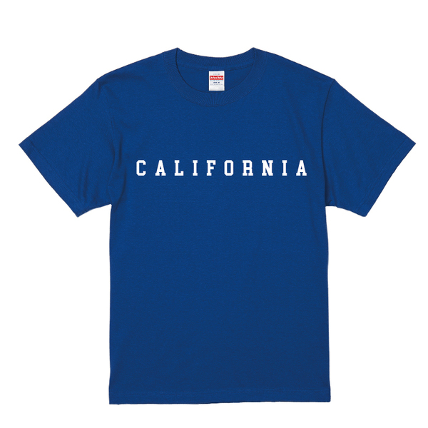 CALIFORNIA スタンダードTシャツ ロイヤルブルー×ホワイト Sサイズ