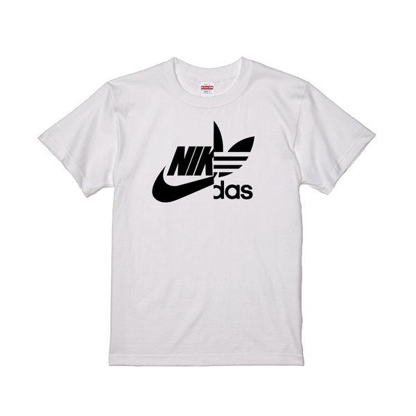 ナイダス XXXLサイズ Tシャツ ホワイト×ブラック