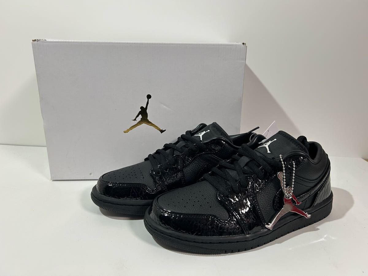 23㎝ Nike Women's Air Jordan 1 Low SE Black Crocナイキ