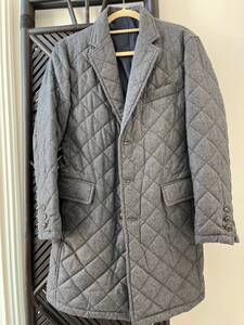 送料無料 MEN'S MELROSE メンズメルローズ グレー DUPONT COMFORMAX CLASSIC COAT コート キルティング ワンオーナー ブランド 美品
