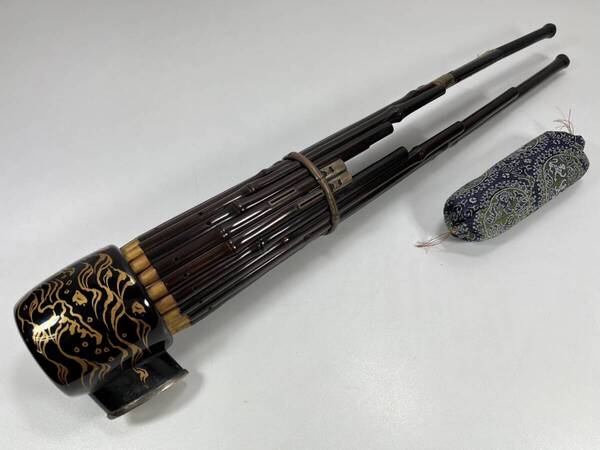 笙 鳳笙 鳥 楽器 和楽器 雅楽器 管楽器 古美術 骨董【動作未確認】