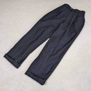 【Jプレス】パンツ ジェイプレス スラックス 黒 ブラック 7 S ウール ツータック ビジネス オフィス