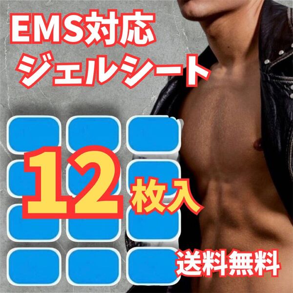 新品未使用 EMSジェルシート 12枚セット 互換 シックスパッド 腹筋ベルト シート 交換