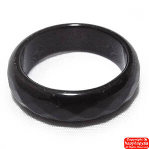 送料無料■天然石 オニキス 削り出しリング◆パワーストーン 指輪 黒瑪瑙 魔除けの石 邪気を払う 開運 お守り 原石を研磨加工 くりぬき