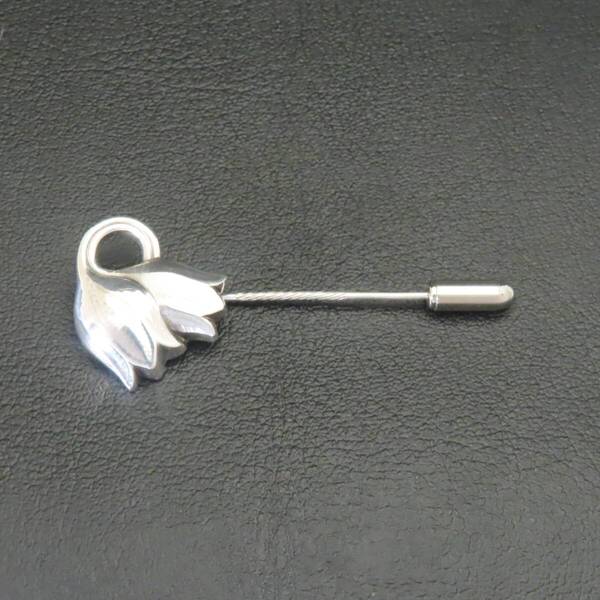 新品同様 美品 GEORG JENSEN ジョージジェンセン ピンブローチ シルバー925 スターリングシルバー 7.6g