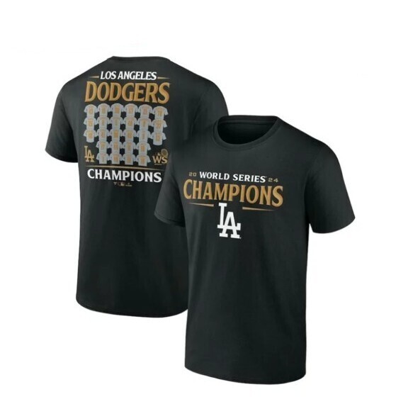 値下げ!限定!【受注生産品】ドジャース ワールドシリーズ 2024 優勝記念 ジャージ ロスター Tシャツ Mサイズ
