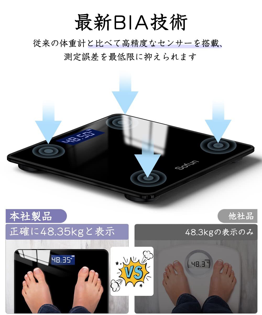 ☆スリム&スマート バックライト付き体重計 - 高精度ヘルスメーター ☆スリム&スマート バックライト付き体重計 - 高精度ヘルスメーター