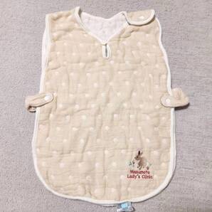 未使用☆株式会社彌生 babyshop YAYOI やよい ガーゼスリーパー 水玉 ベージュorアイボリー 綿100%