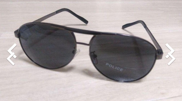 新品 POLICE ポリス サングラス ディアドロップ 黒 ブラック メタル