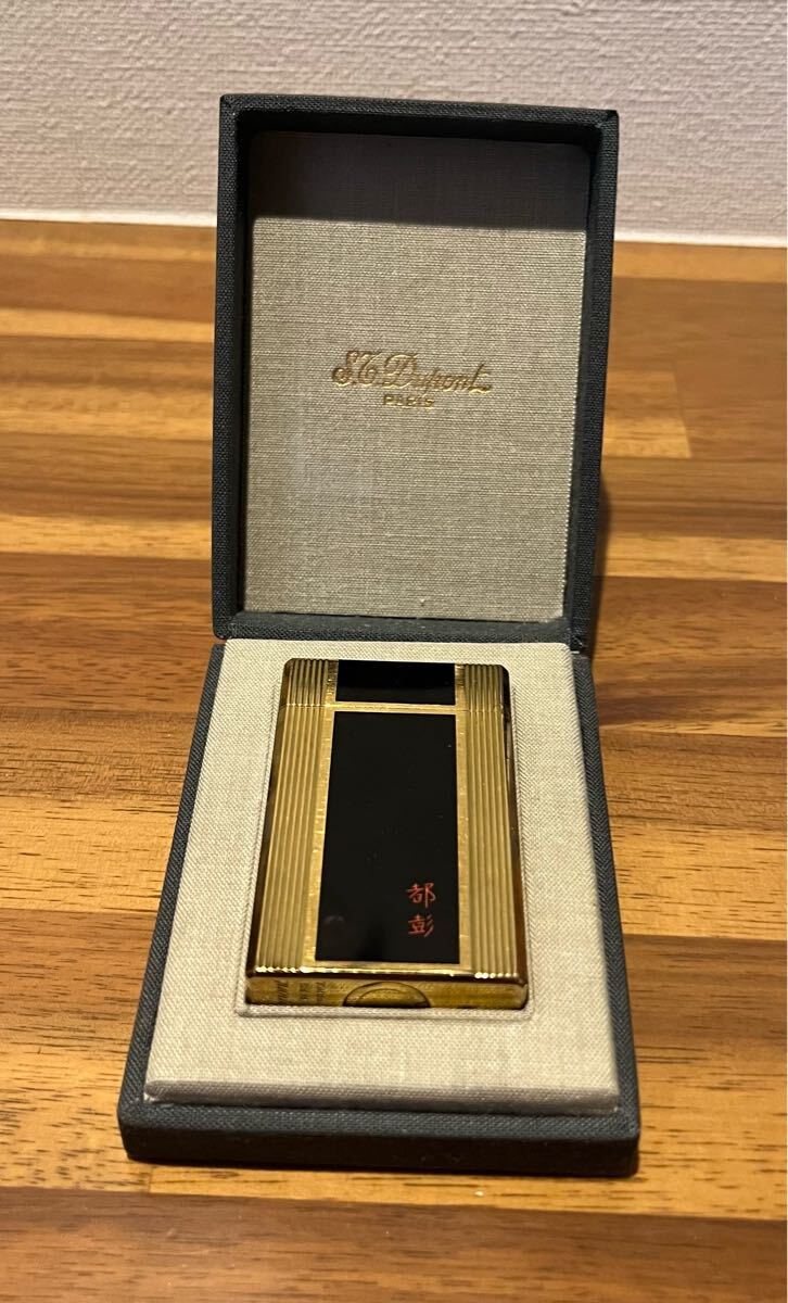 S.T Dupont デュポン ガスライター ライター 都彭 ブラック ゴールド 喫煙具 喫煙グッズ 着火未確認 レディース メンズ