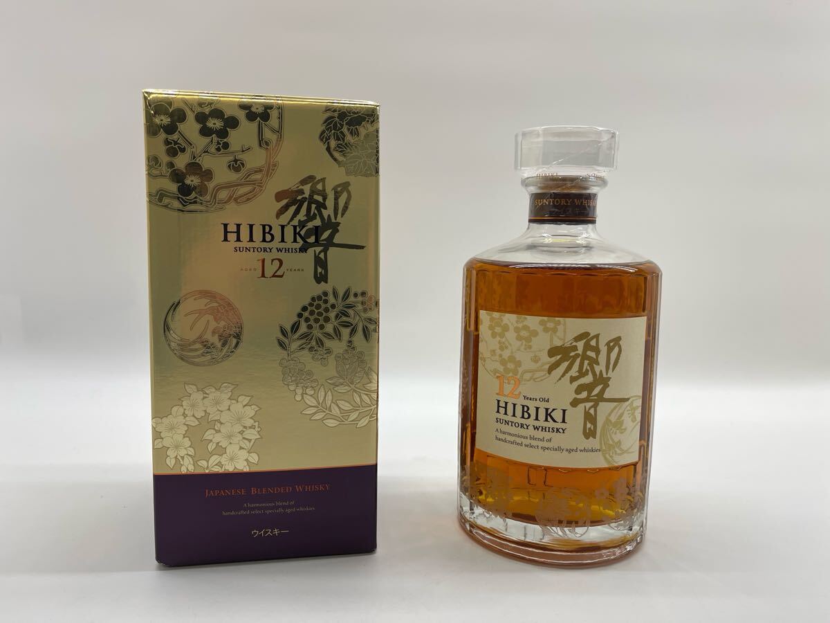 【未開栓】SUNTORY サントリー 響 HIBIKI 12年 意匠ボトル 花鳥風月 ウイスキー 700ml 43% ジャパニーズ 国産 箱/冊子付 管理TN40045
