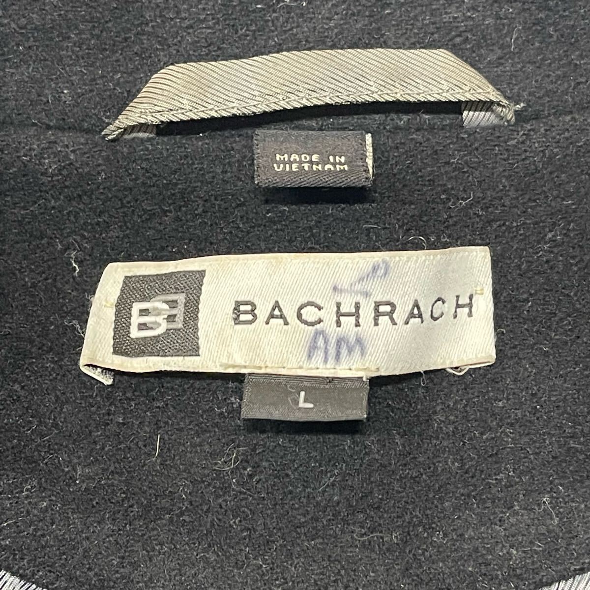 BACH RACH スポーツジャケット 中綿 ウールジャケット バクラック ジャンパー ブラック 黒 キルティングライナー イタリア YL1290 BACH RACH スポーツジャケット 中綿 ウールジャケット バクラック ジャンパー ブラック 黒 キルティングライナー イタリア YL1290