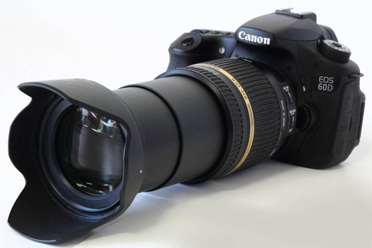 CANON EOS60D シャッター約11,500回 メイン基板交換済+TAMROM 高倍率ズームレンズ AF 18-270mm VC (B003) 動作良好中古品 送料無料