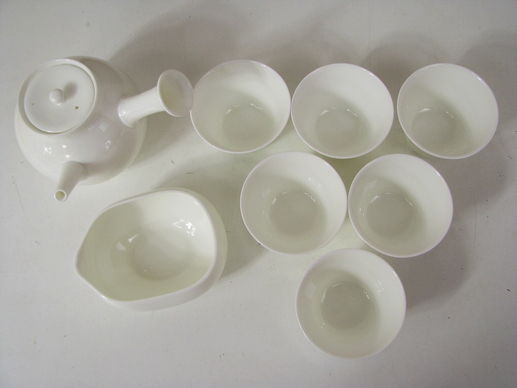 尾張 鳴泉造 白磁 煎茶器 煎茶揃 煎茶セット 急須 湯さまし 湯呑 尾張 鳴泉造 白磁 煎茶器 煎茶揃 煎茶セット 急須 湯さまし 湯呑