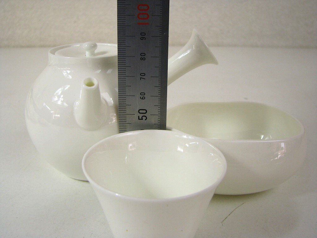 尾張 鳴泉造 白磁 煎茶器 煎茶揃 煎茶セット 急須 湯さまし 湯呑 尾張 鳴泉造 白磁 煎茶器 煎茶揃 煎茶セット 急須 湯さまし 湯呑
