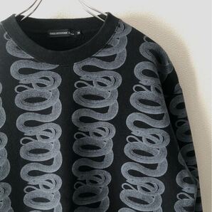 THEE HYSTERIC XXX ジィヒステリックトリプルエックス ヒステリックグラマー スネークループ クルーネック スウェット M BLK Snake Loop
