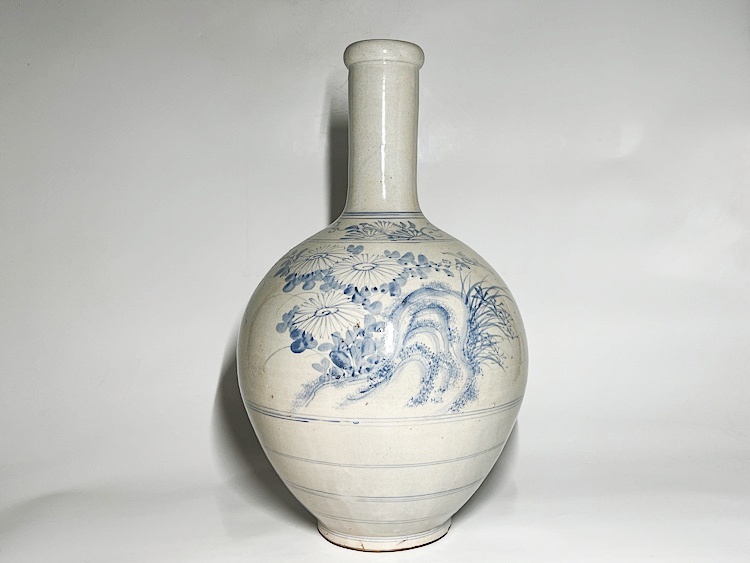 骨董品 古伊万里 転写 印判 煮物鉢 菊紋 椿紋 鳥紋 有田焼