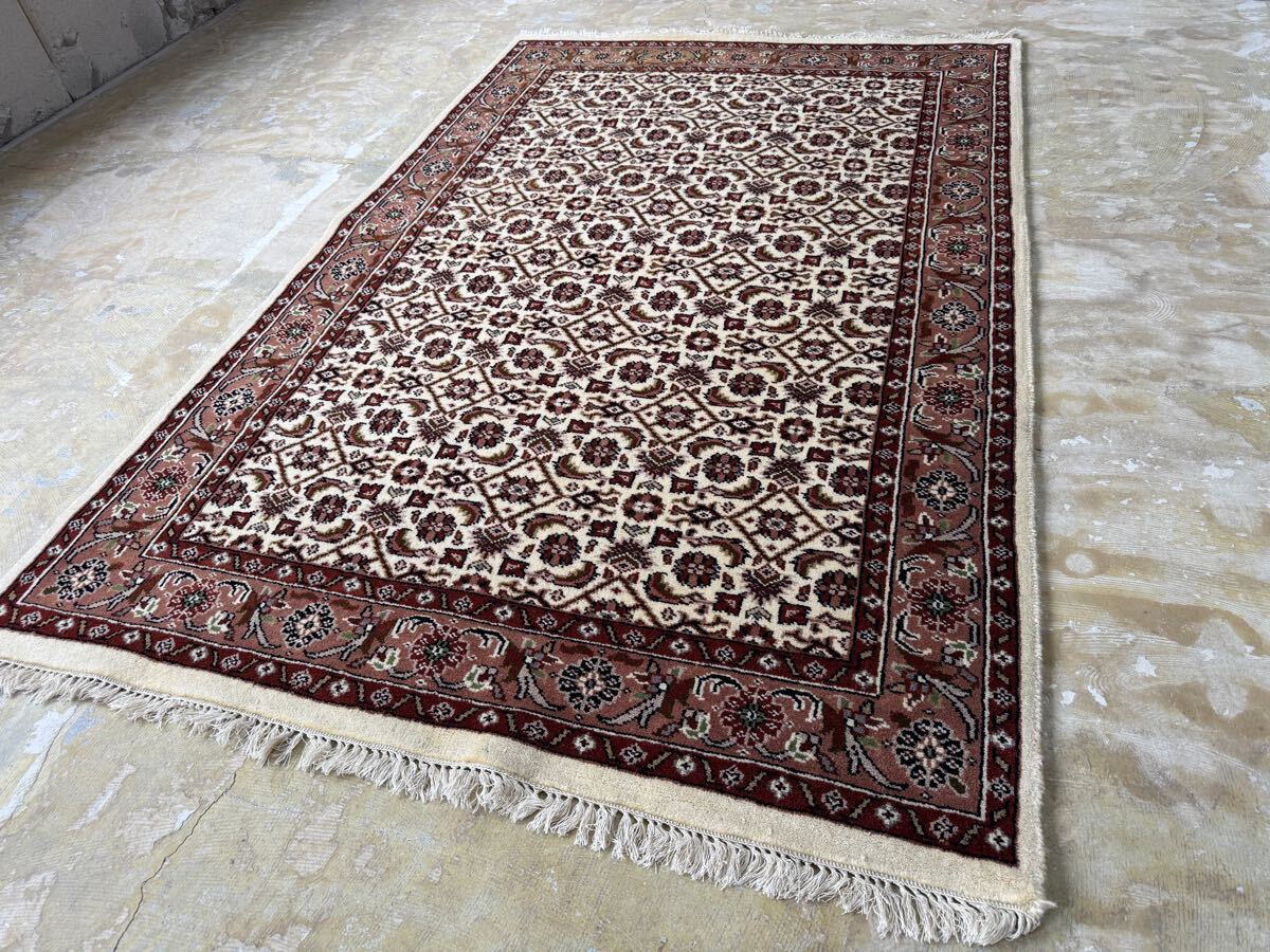 ¥40,000→¥30,000 トライバルラグ ヴィンテージ家具 191×120cm 手織り 絨毯 カーペット ヴィンテージ ラグ ペルシャ絨毯
