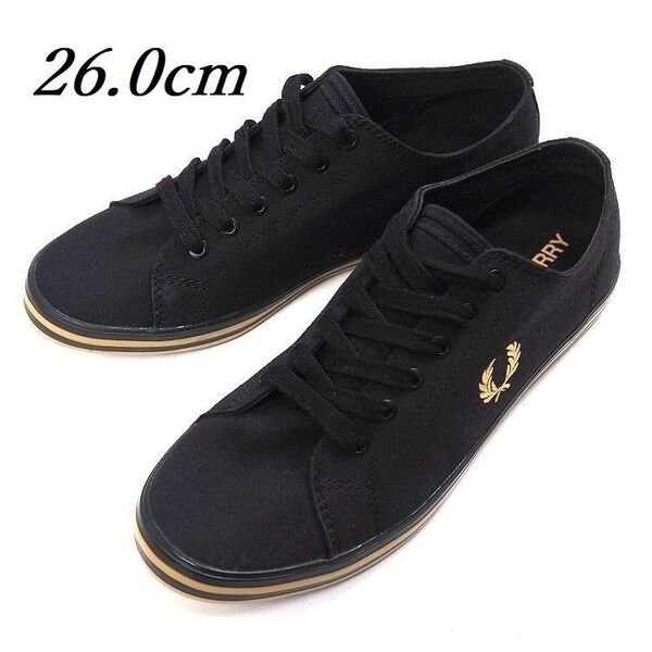 R751 新品 FRED PERRY フレッドペリー Kingston Twill キングストン ツイル スニーカー ブラック 26cm