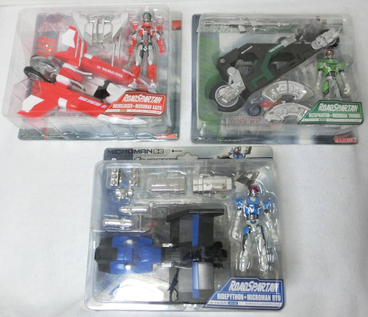 ミクロマン ロードスパルタン 全4種 マッハスラッガー,ライド