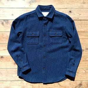 送料無料♪BARNS OUTFITTERS バーンズアウトフィッターズ ウールシャツ size M ミリタリー CPOシャツ 日本製 美品