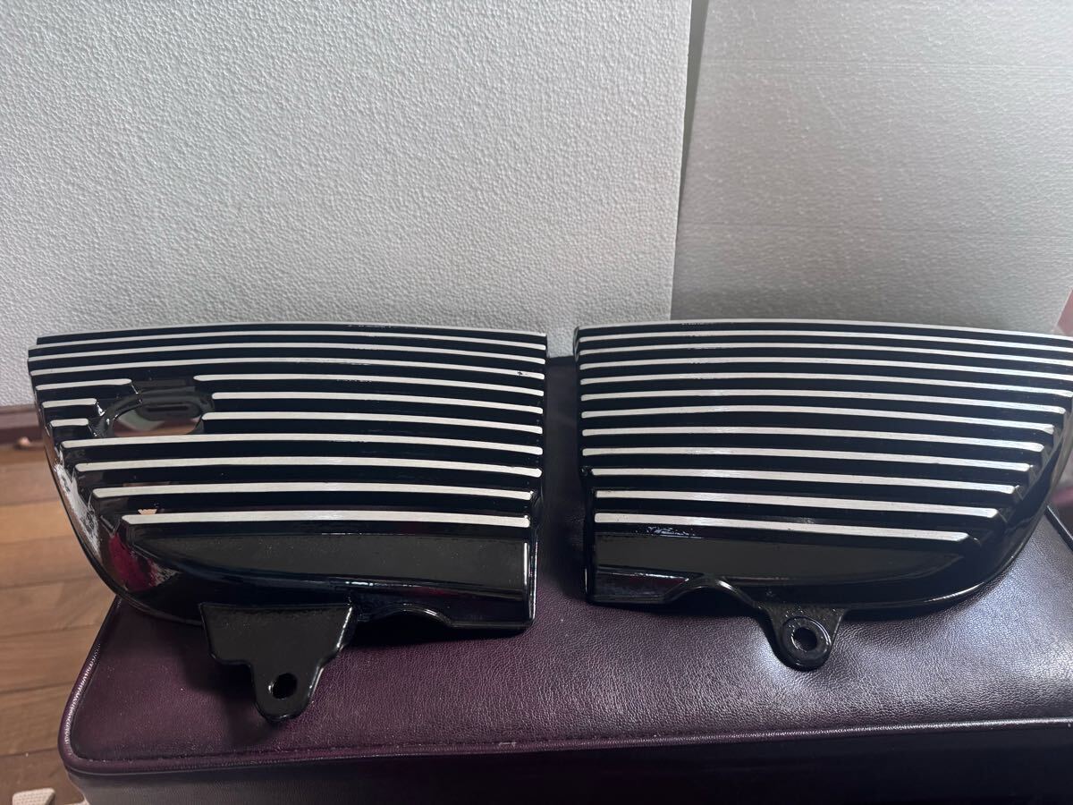 GT380 サンパチ アルフィン サイドカバー 後期 黒 左右セット
