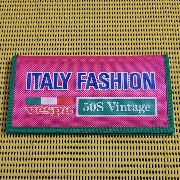 【レトロポップ 】 ①Vespa(ベスパ)《★長財布.ITALY FASHION ~50S Vintage(ピンク)》◎オートバイメーカー★ PIAGGO/URBAN