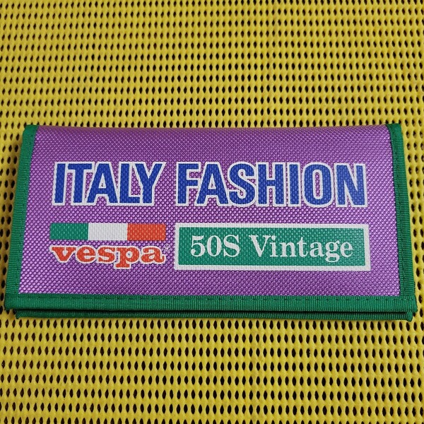 【レトロポップ 】 ②Vespa(ベスパ)《★長財布.ITALY FASHION ~50S Vintage(パープル)》◎オートバイメーカー★ PIAGGO/URBAN