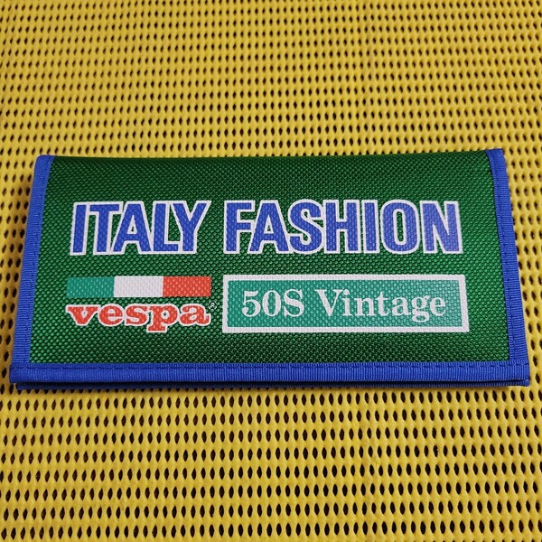 【レトロポップ 】 ③Vespa(ベスパ)《★長財布.ITALY FASHION ~50S Vintage(グリーン)》◎オートバイメーカー★ PIAGGO/URBAN
