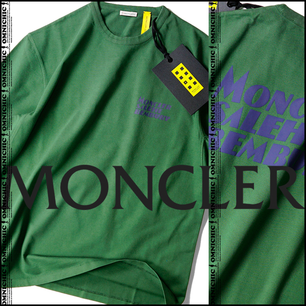 目を引くビックロゴ■新品/国内正規【MONCLER × SALEHE BEMBURY】モンクレール × サレヘ・ベンバリーヘビーコットンロゴボックスTシャツM