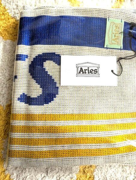 Aries アリーズ No Problemo マフラー スカーフ 新品 タグ付 WHITE ホワイト 白 ノープロブレモ muffler scarf logo ロゴ 正規品 匿名配送