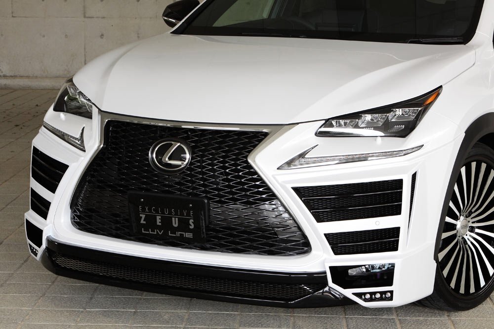 M'z SPEED フロントハーフスポイラー 未塗装 FRP レクサス NX300h AYZ10 AYZ15 H26.7～H29.8