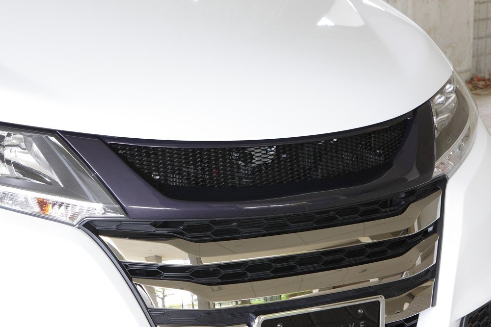 M\'z SPEED フロントグリル ブラック(NH731P) FRP オデッセイ RC1 RC2 H25.11~H29.10 MC前 ホンダセンシング/ACC/CMBS装着車除 カメラ付除
