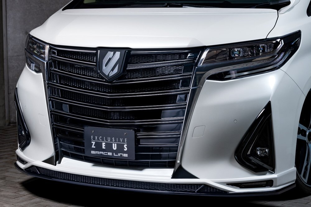 M'z SPEED フロントハーフスポイラー 未塗装 FRP アルファードハイブリッド AYH30W H30.1~R5.5 G/X/エグゼクティブラウンジ MC後